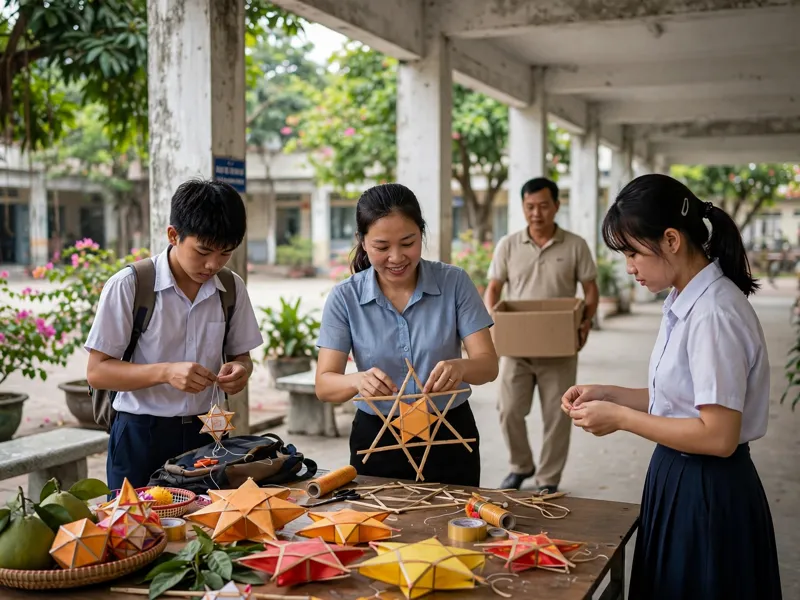 Ảnh minh hoạ: Chuẩn bị chương trình "Vui hội Trăng rằm" cho học sinh toàn trường